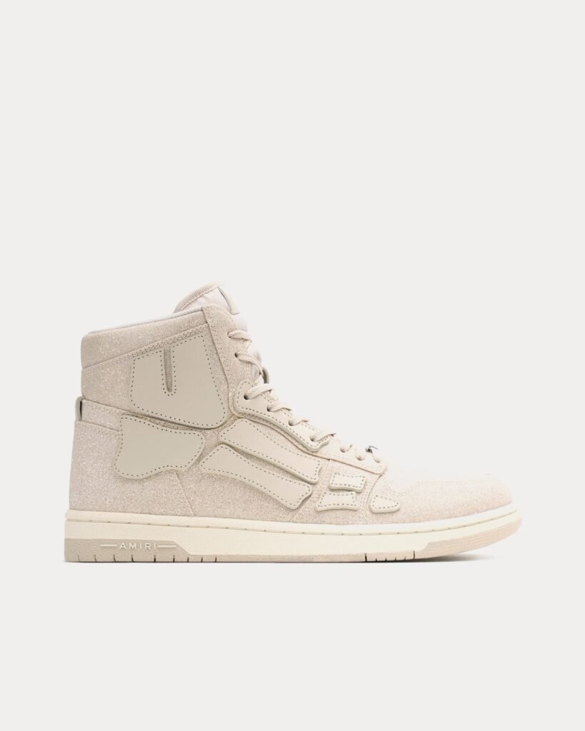 Baskets montantes beiges Crystal Skel Top Hi