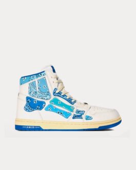 Baskets montantes bleues Skel-Top Hi Bandana