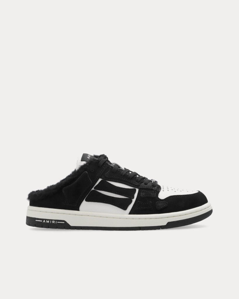Baskets basses noires en peau de mouton Skel Top
