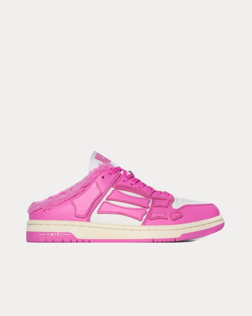 Baskets basses roses en peau de mouton Skel Top