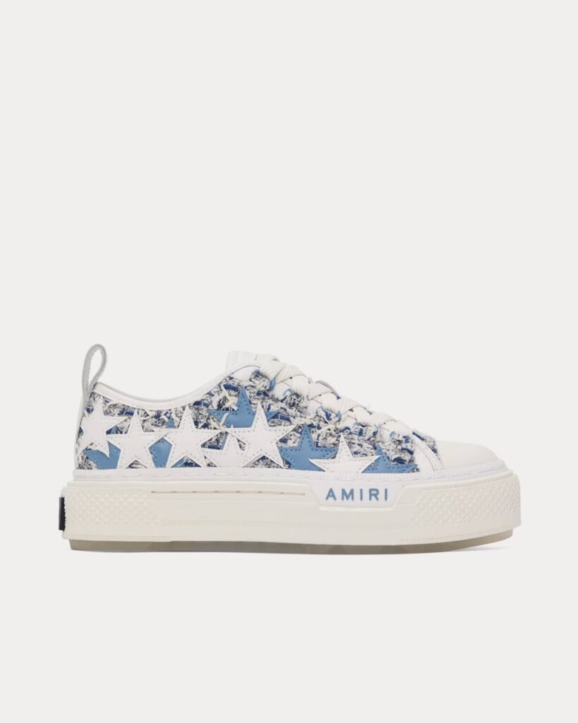 Baskets basses Stars Court Boucle blanches/bleues