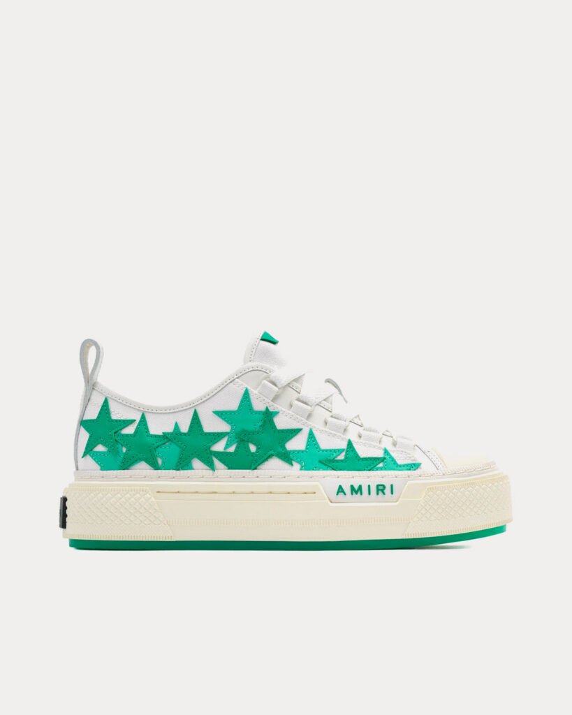 Baskets basses Court blanches/vertes