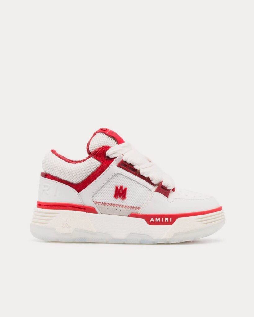 Baskets basses MA-1 blanches/rouges