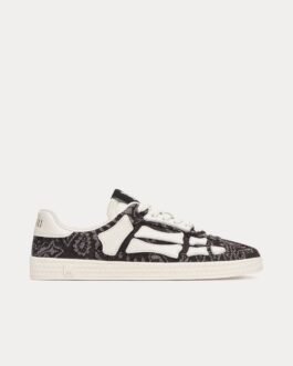 Baskets basses noires Pacific Bones en denim Bandana