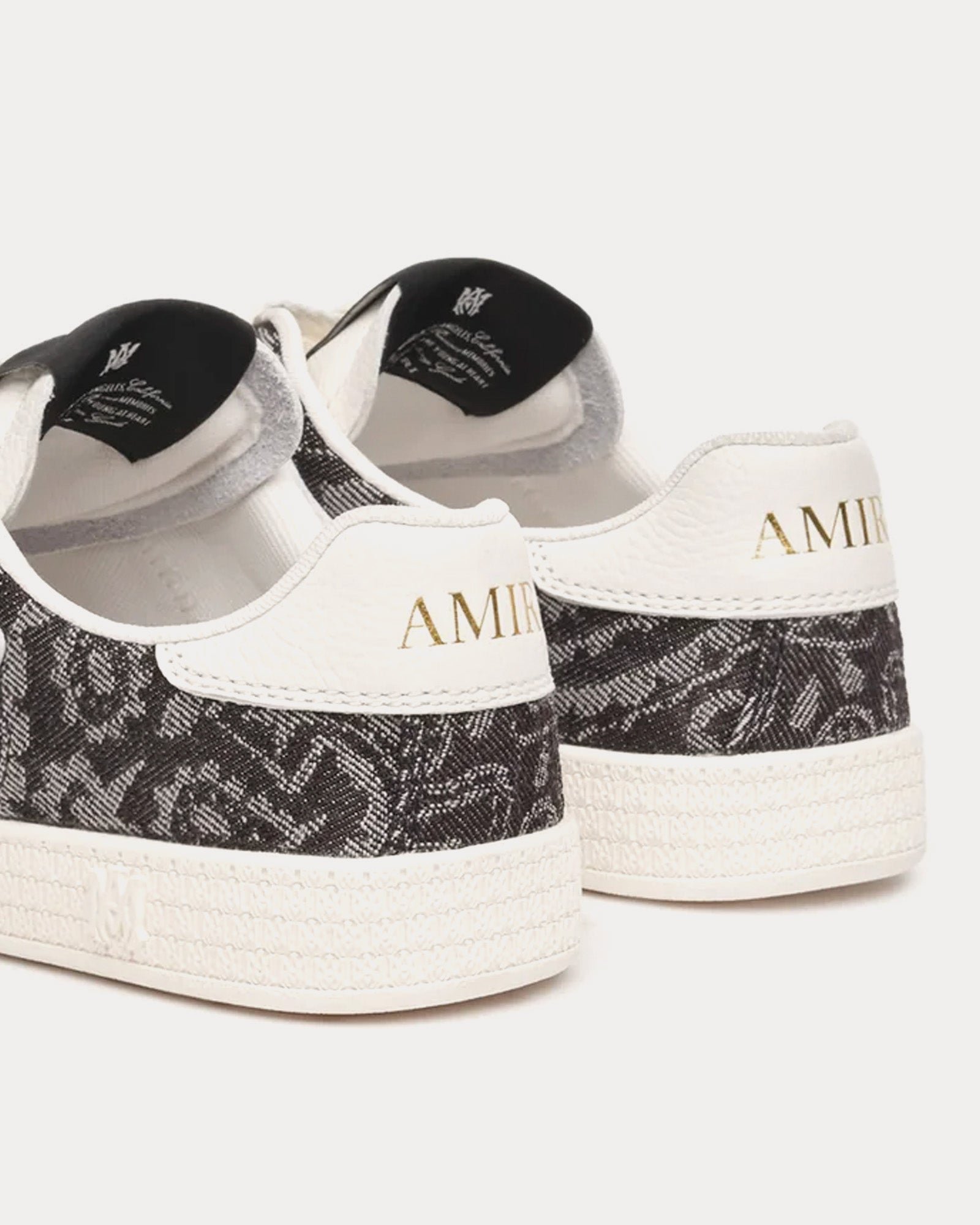 Baskets basses noires Pacific Bones en denim Bandana – Image 5