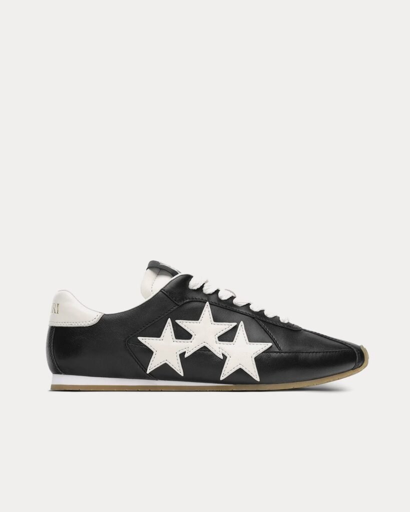 Baskets basses Pacific Flat en cuir noir/blanc