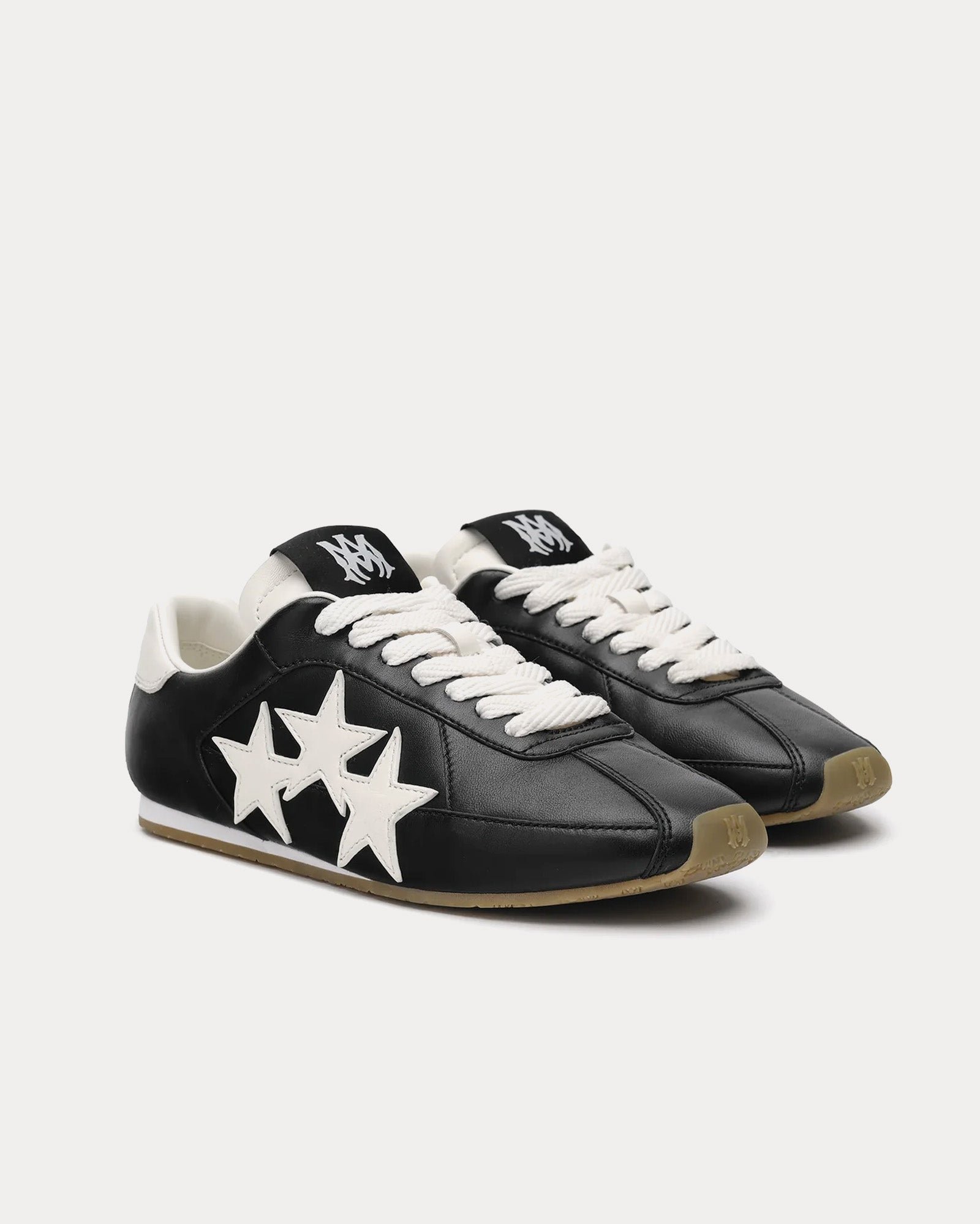 Baskets basses Pacific Flat en cuir noir/blanc – Image 2