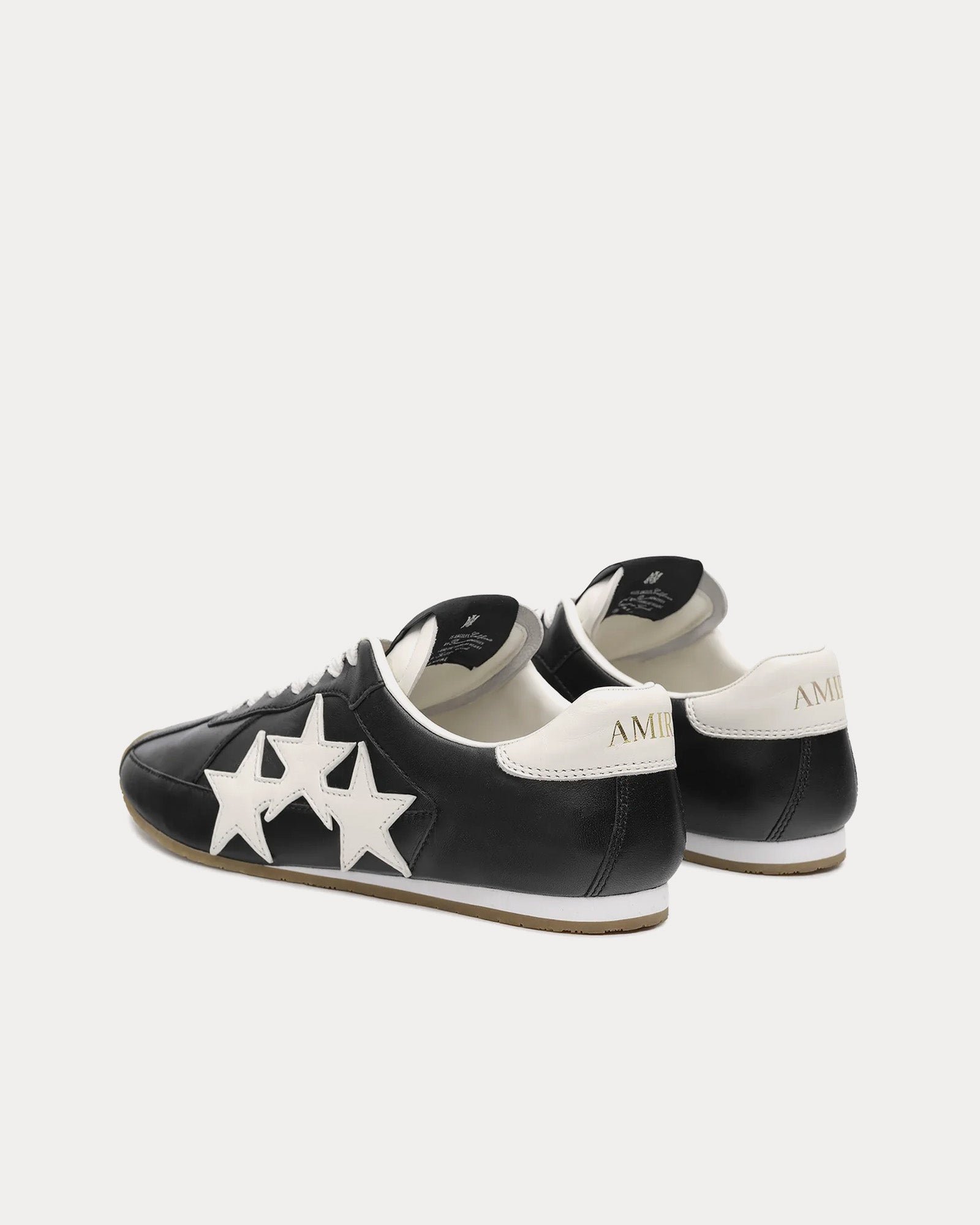 Baskets basses Pacific Flat en cuir noir/blanc – Image 4