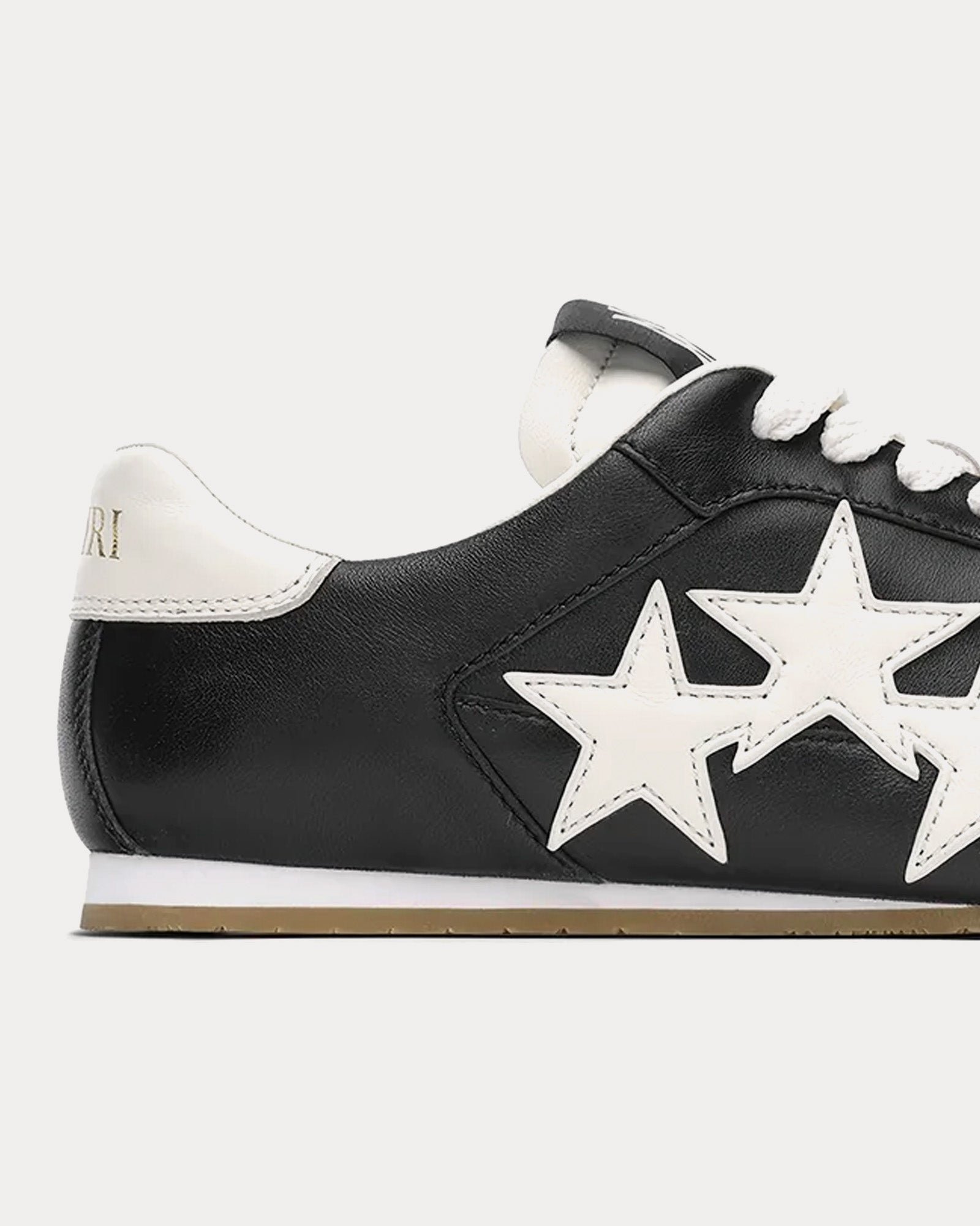 Baskets basses Pacific Flat en cuir noir/blanc – Image 5