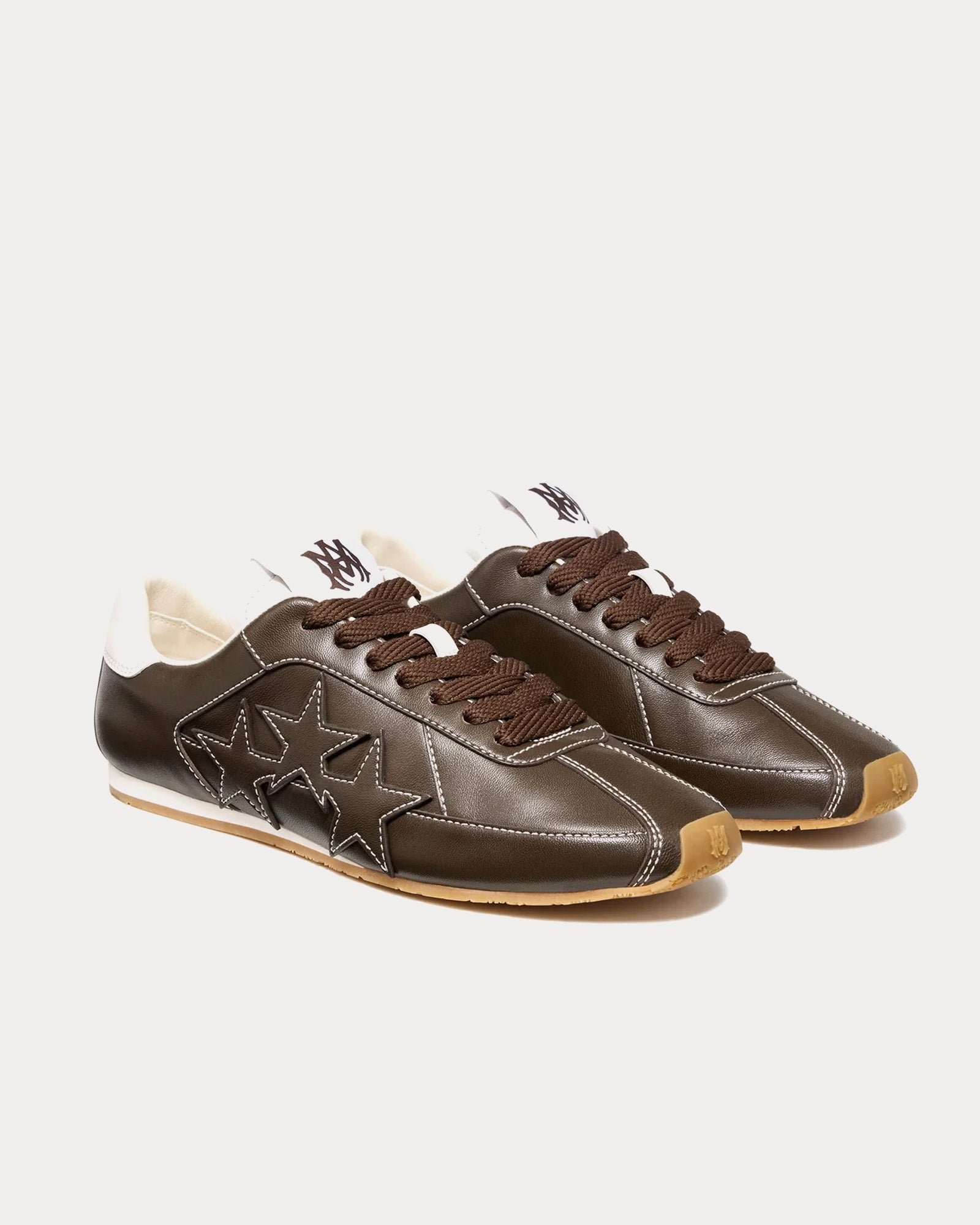 Baskets basses Pacific Flat en cuir marron foncé – Image 2