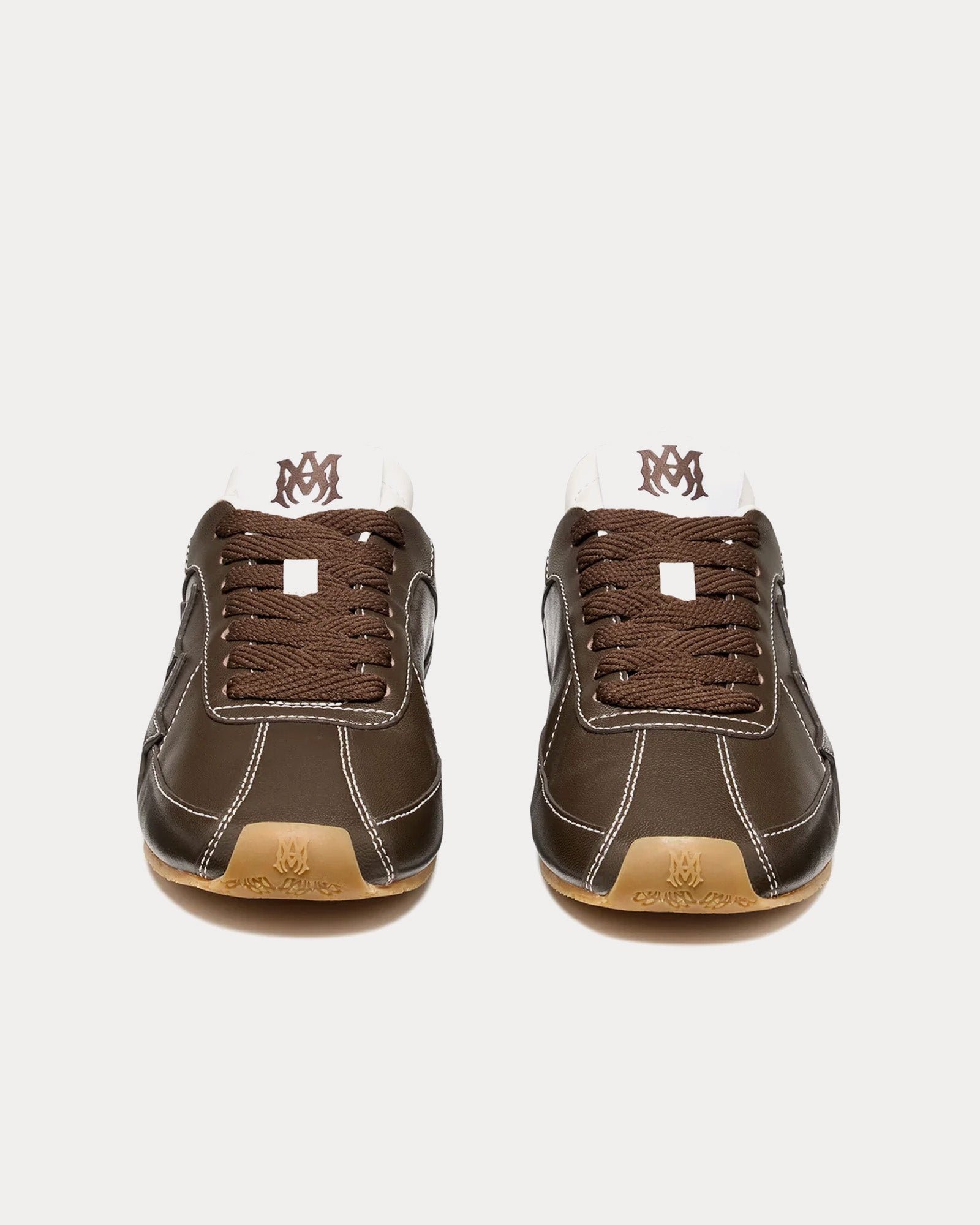 Baskets basses Pacific Flat en cuir marron foncé – Image 3