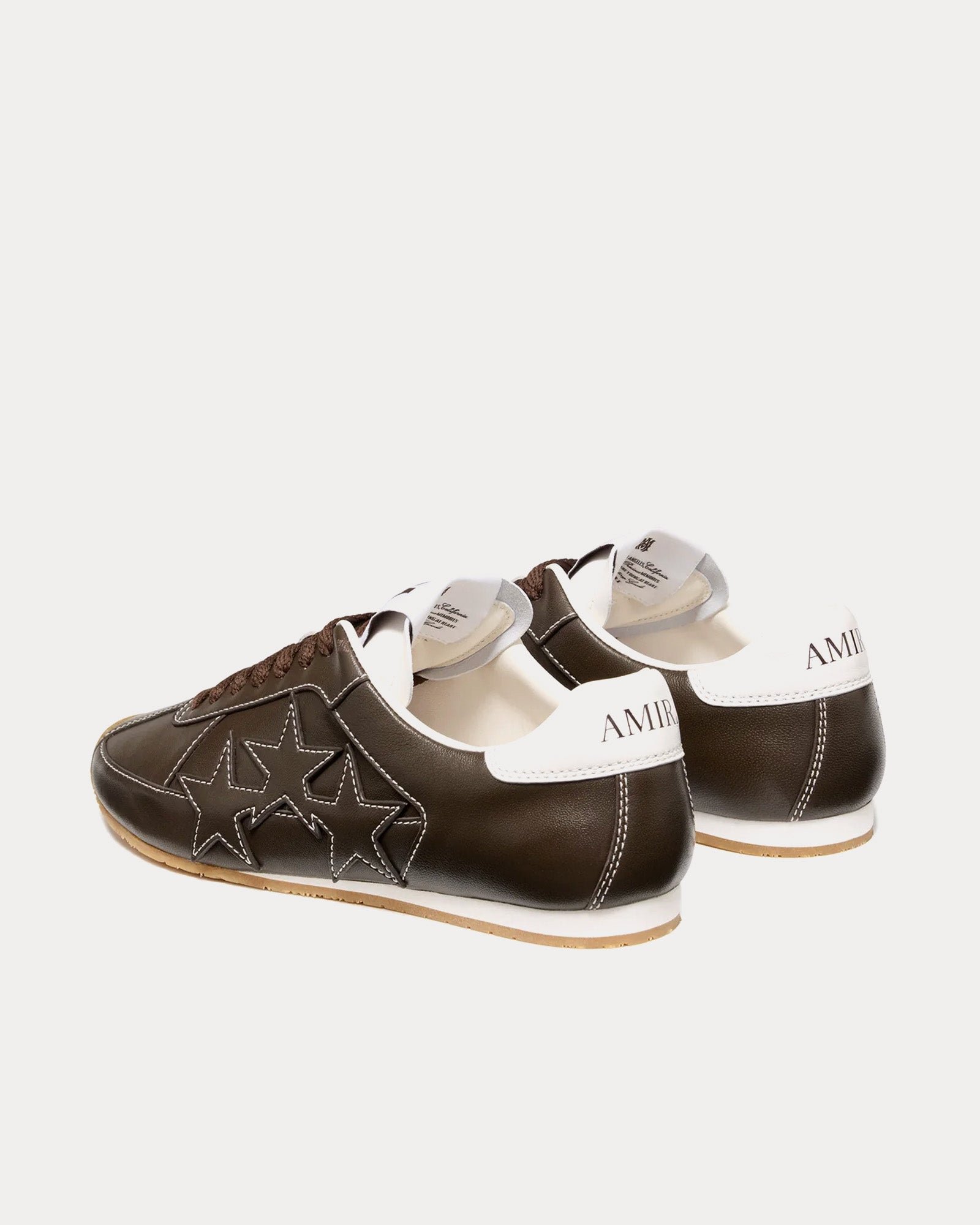 Baskets basses Pacific Flat en cuir marron foncé – Image 4