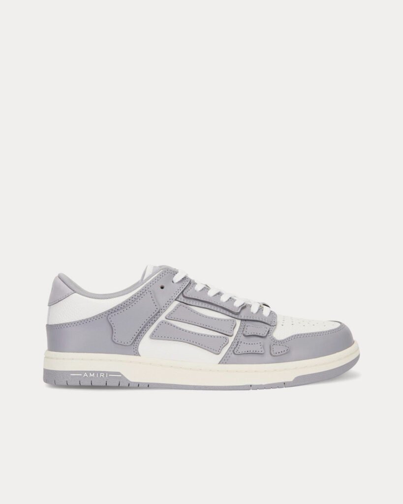 Baskets basses grises et blanches Skel-Top
