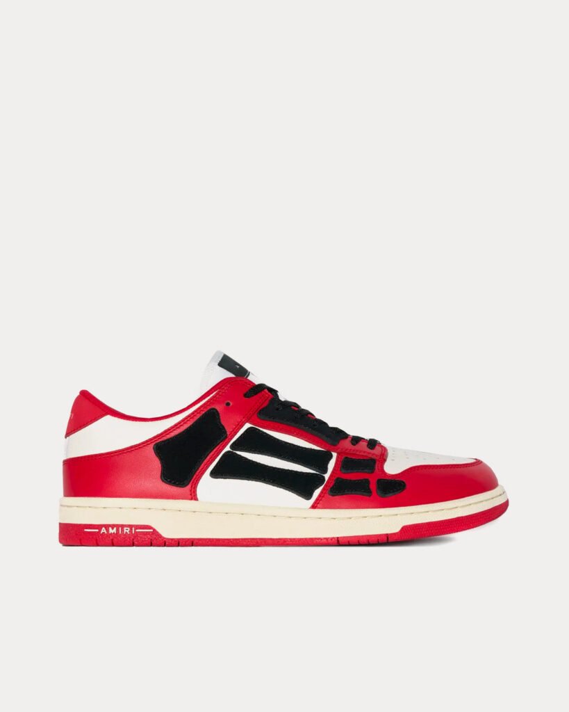 Baskets basses Skel-Top rouges et blanches