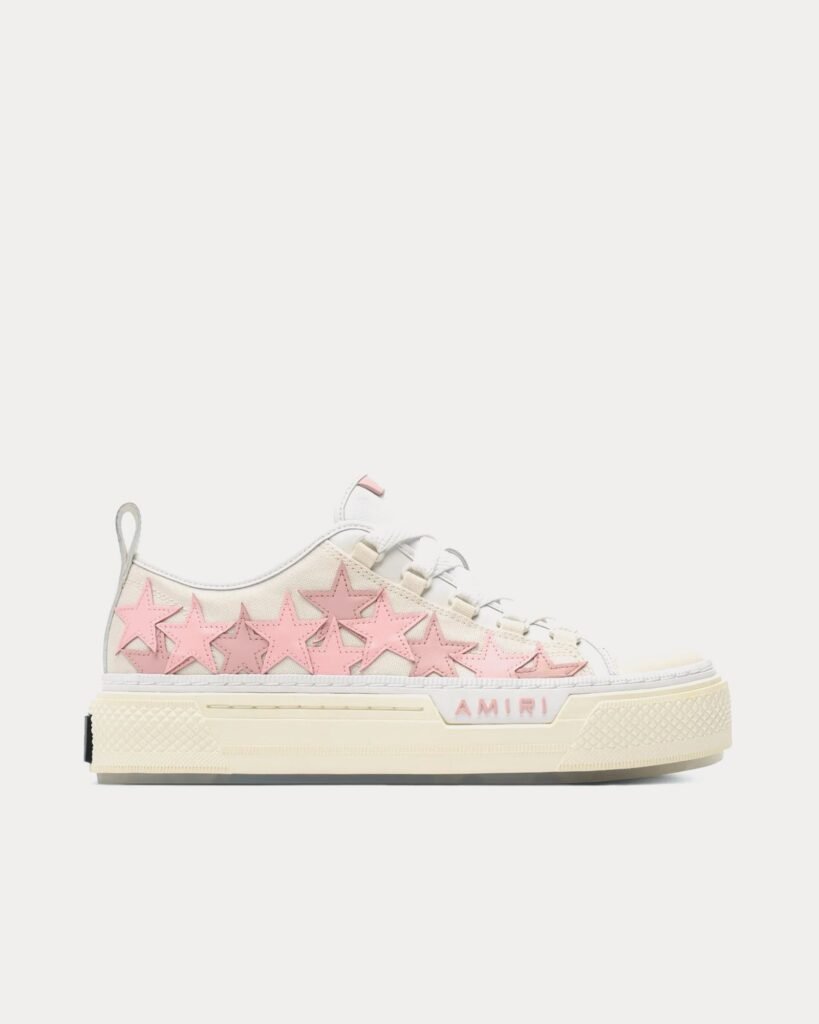 Baskets basses Stars Court blanc cassé/rose