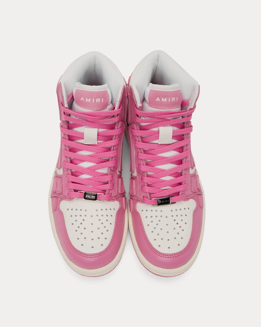 Baskets montantes Skel-Top Hi blanches/roses – Image 2