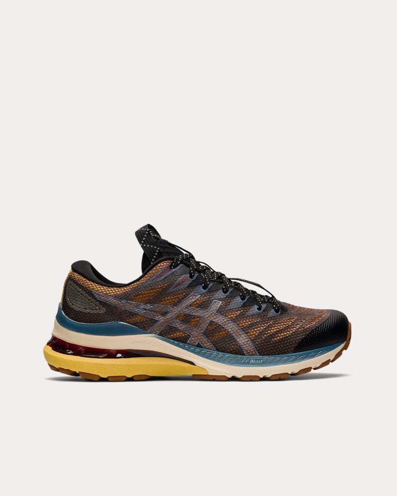 FN3-S Gel-Kayano 28 Anthracite / Antique Gold Chaussures de running