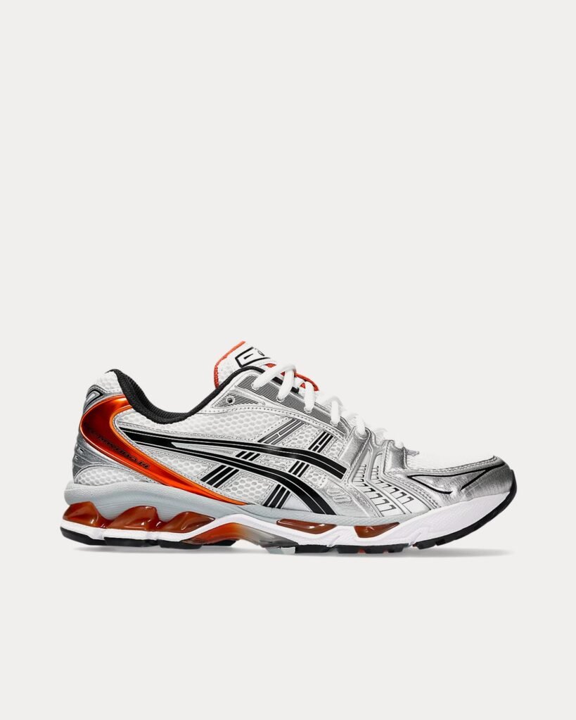 AsicsGel-Kayano 14 blanc / Piquant Orange Sneakers basses