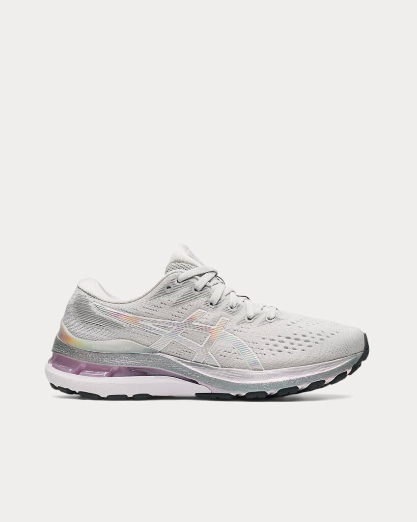 AsicsGel-Kayano Platinum Glacier gris / blanc Chaussures de running