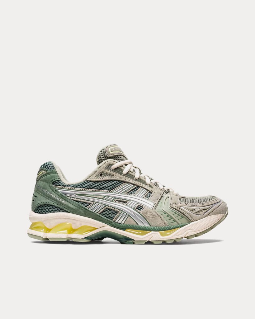 AsicsGEL-KAYANO 14 Olive gris / Pure Silver Chaussures de running