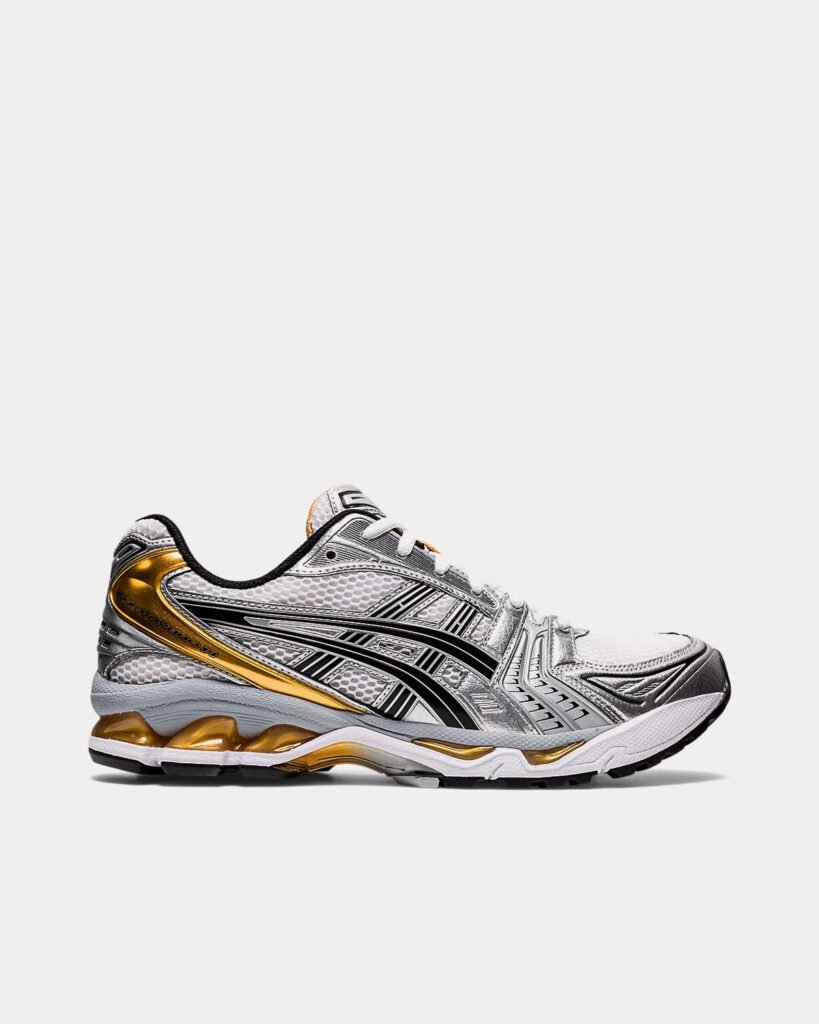 AsicsGEL-KAYANO 14 blanc / Pure Gold Chaussures de running