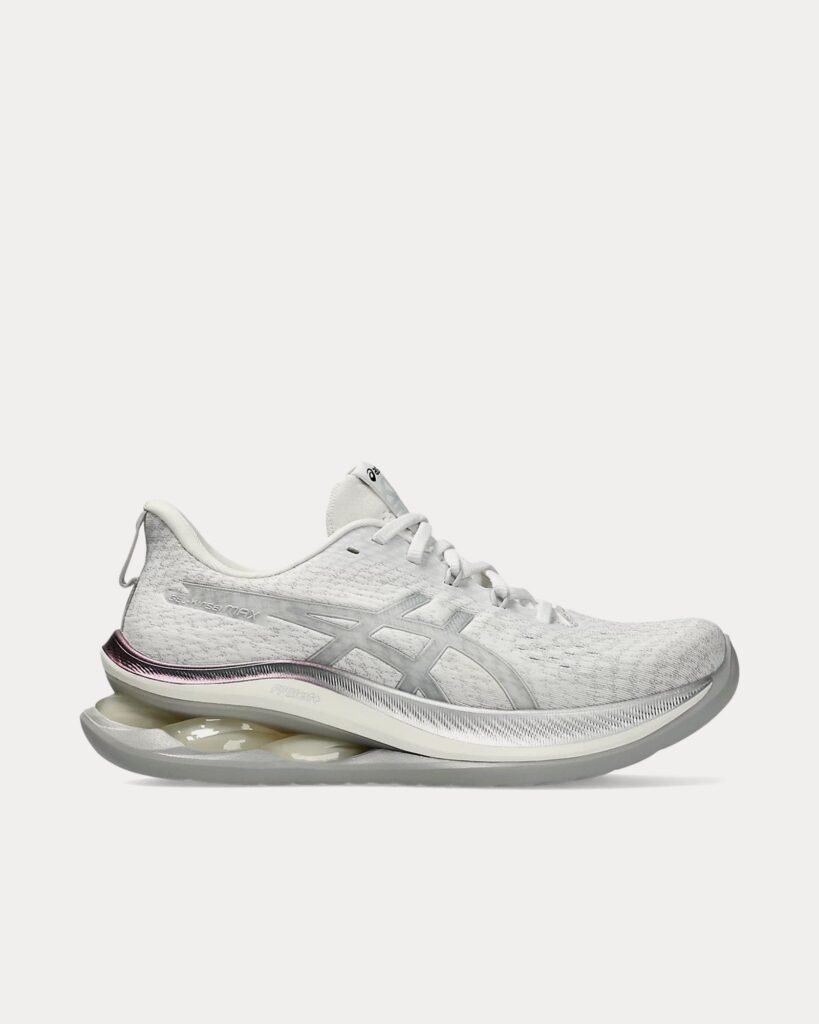 AsicsGel-Kinsei Max Platinum Real blanc / Pure Silver Chaussures de running