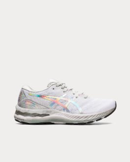 AsicsGel-Nimbus 23 Platinum Glacier Grey / White Running Shoes