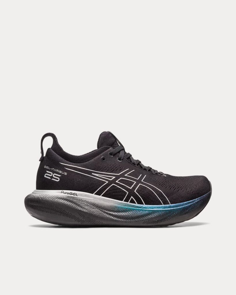 AsicsGel-Nimbus 25 Platinum noir / Pure Silver Chaussures de running