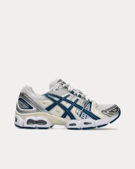 AsicsGel-Nimbus 9 White / Light Indigo Low Top Sneakers