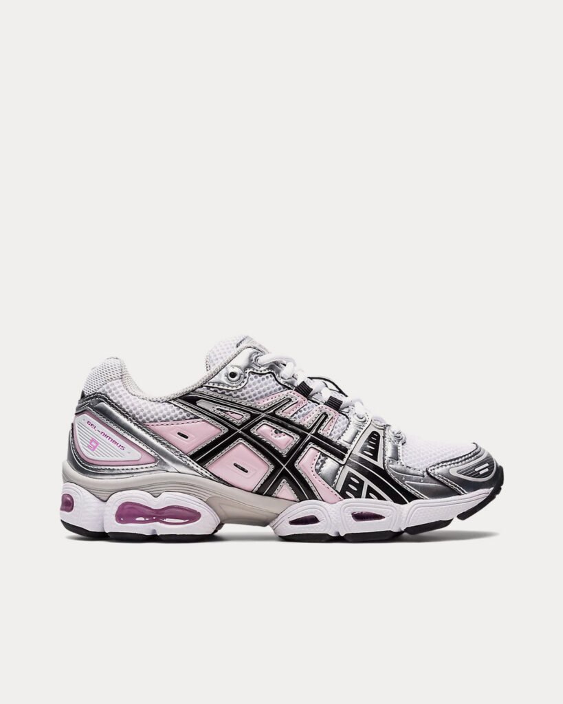 AsicsGel-Nimbus 9 blanc / noir / Purple Sneakers basses