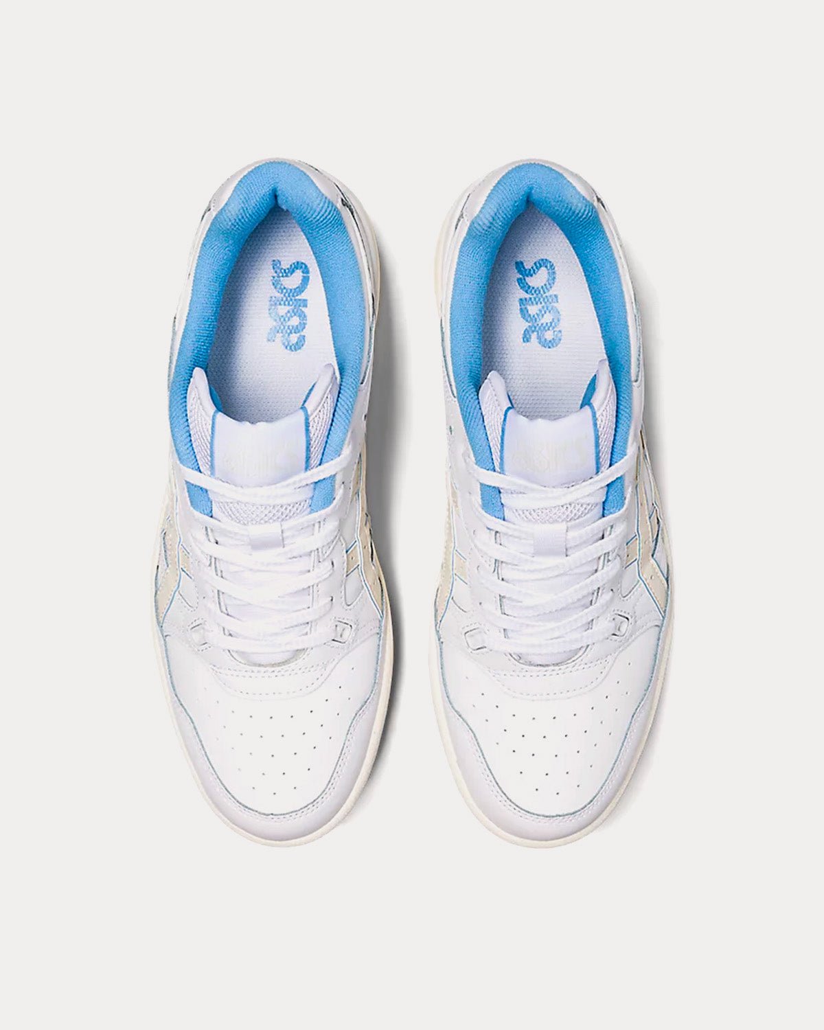 EX89 White / Cream / Blue Low Top Sneakers – Image 2