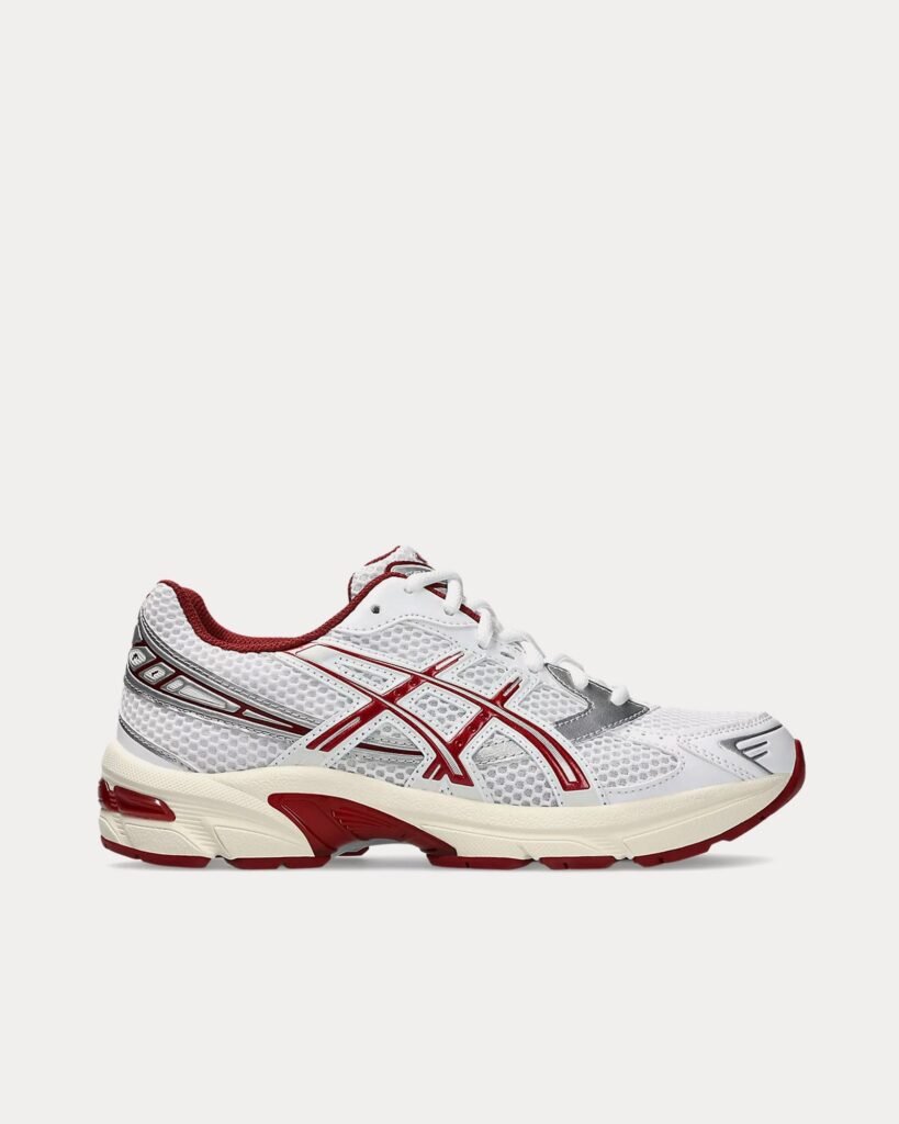 AsicsGel-1130 blanc / rouge Dahlia Sneakers basses
