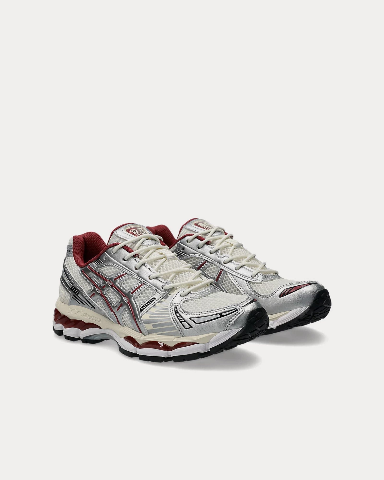 AsicsGel-Kayano 12.1 Cream / Pure Silver / Burgundy Low Top Sneakers – Image 3