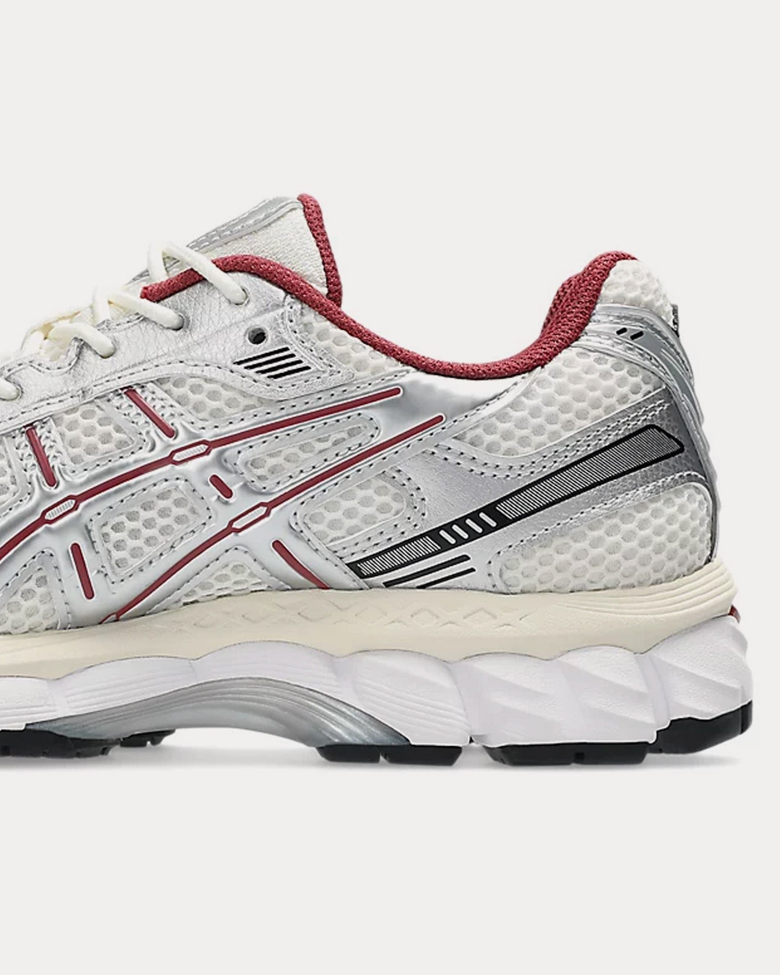 AsicsGel-Kayano 12.1 Cream / Pure Silver / Burgundy Low Top Sneakers – Image 5