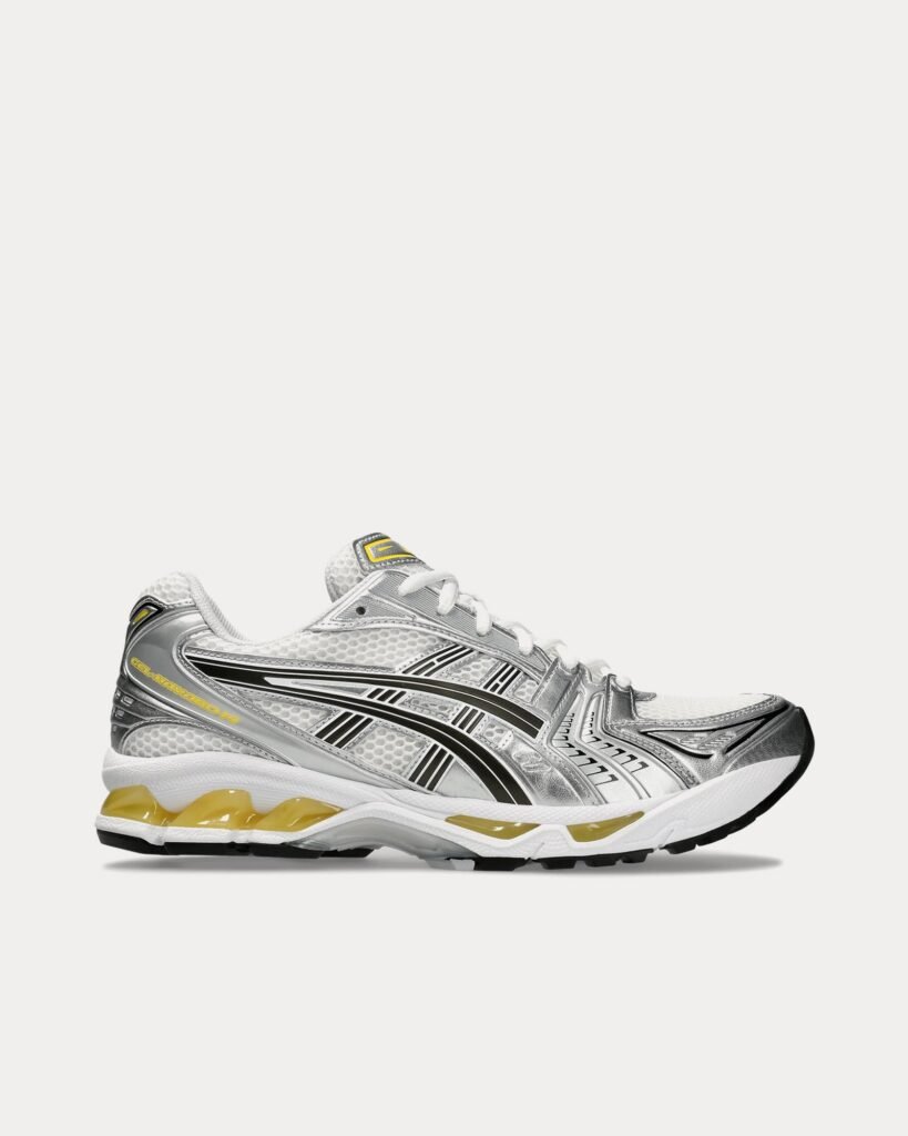 AsicsGel-Kayano 14 blanc / blanc / Tai Chi Yellow Sneakers basses