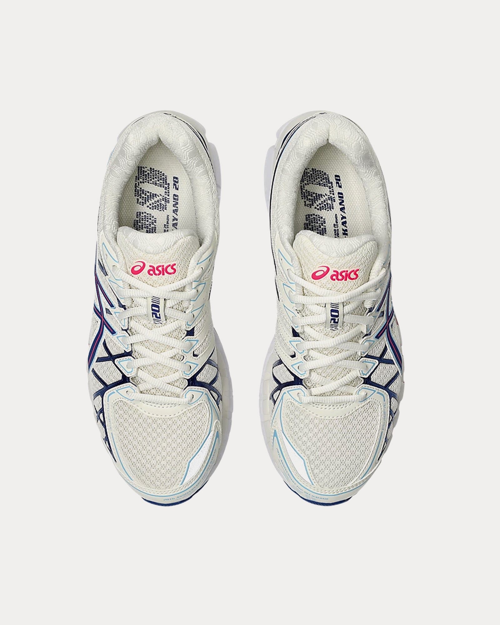 AsicsGel-Kayano 20 Cream / Deep Marine Low Top Sneakers – Image 2