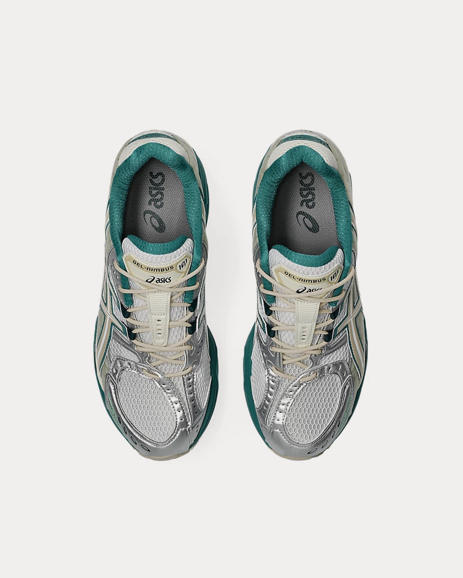 AsicsGel-Nimbus 10.1 White / Rainy Lake Low Top Sneakers – Image 2