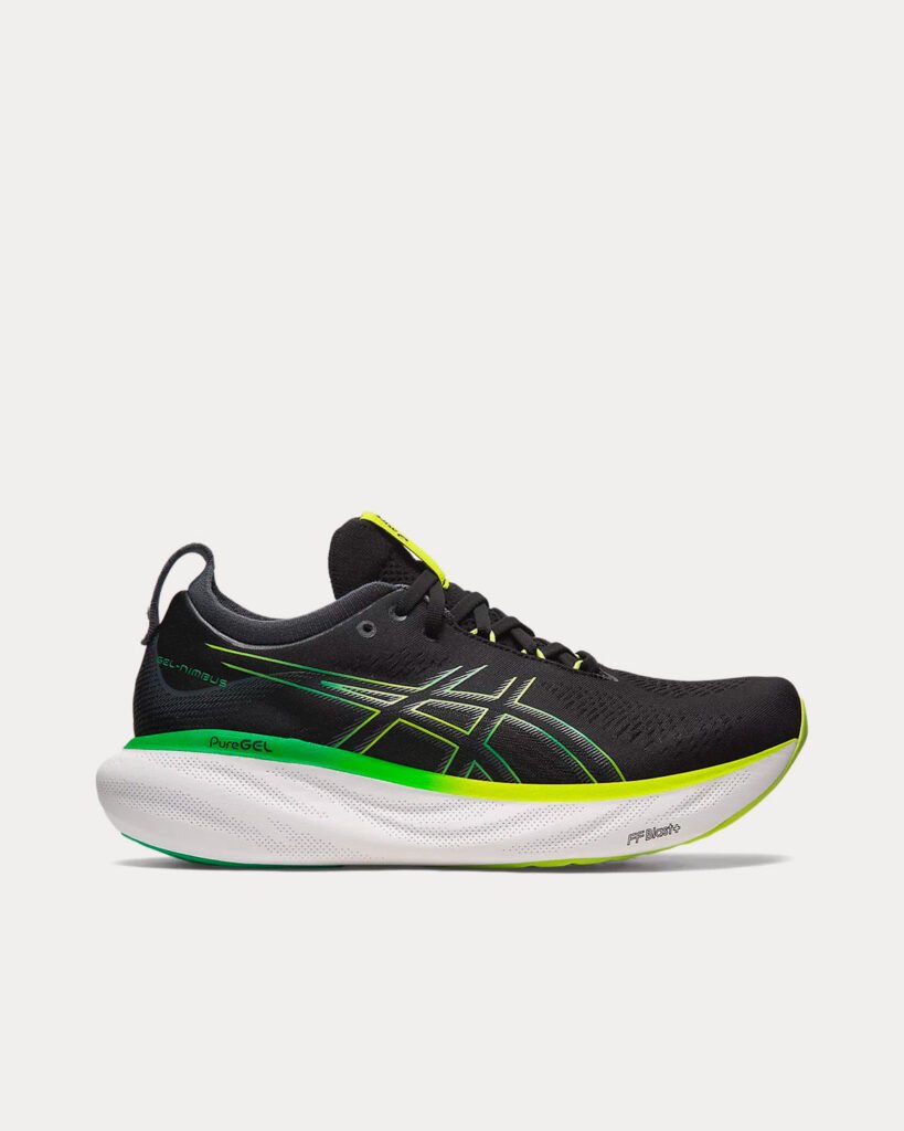 AsicsGel-Nimbus 25 noir / Lime Zest Chaussures de running