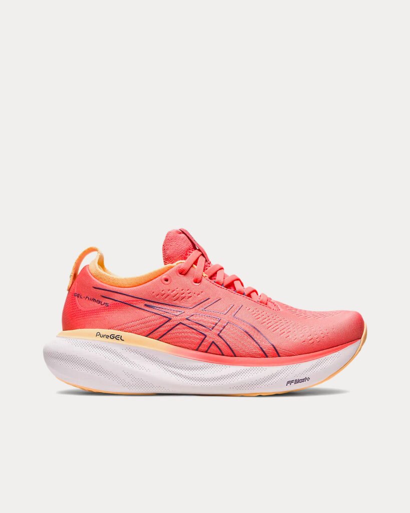AsicsGel-Nimbus 25 Papaya / Dusty Purple Chaussures de running