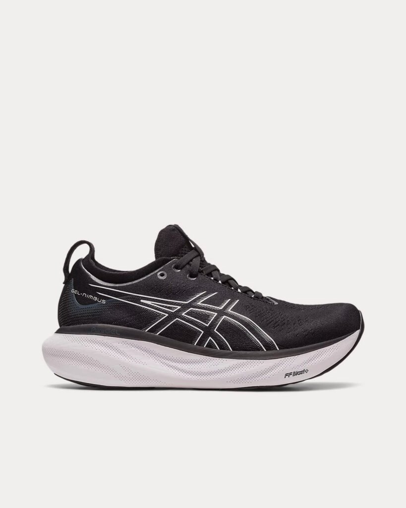 AsicsGel-Nimbus 25 noir / Pure Silver Chaussures de running
