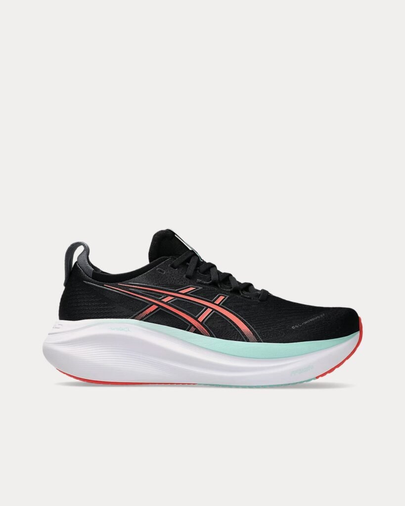 AsicsGel-Nimbus 27 noir / Coral Reef Chaussures de running
