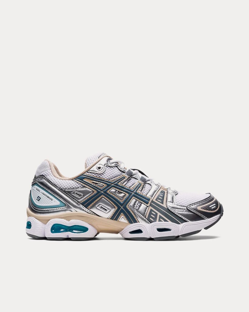 AsicsGel-Nimbus 9 blanc / Steel gris Sneakers basses