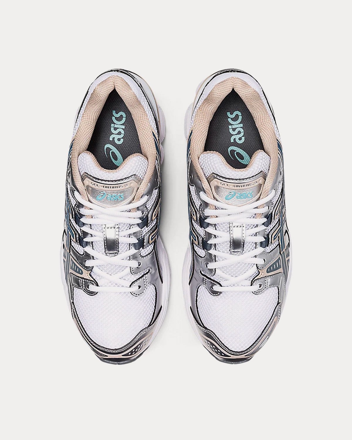 AsicsGel-Nimbus 9 White / Steel Grey Low Top Sneakers – Image 2