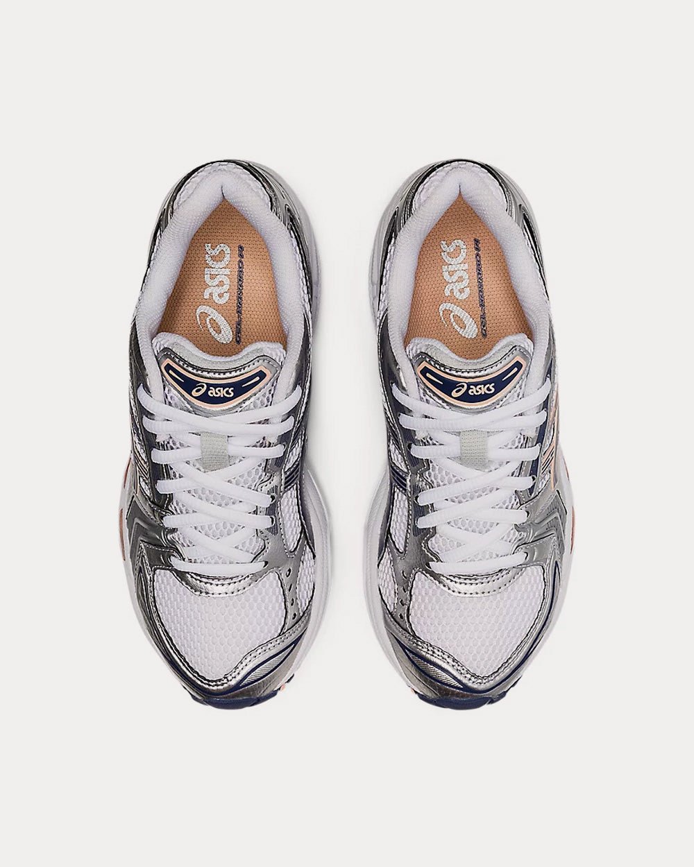 AsicsGEL-KAYANO 14 White / Thunder Blue Running Shoes – Image 2