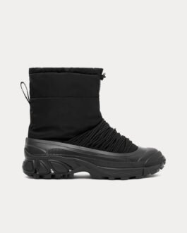 Bottes de neige Burberry en ECONYL® avec détails en cordon, baskets montantes noires