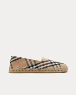 Espadrilles à carreaux sable Burberry Mews