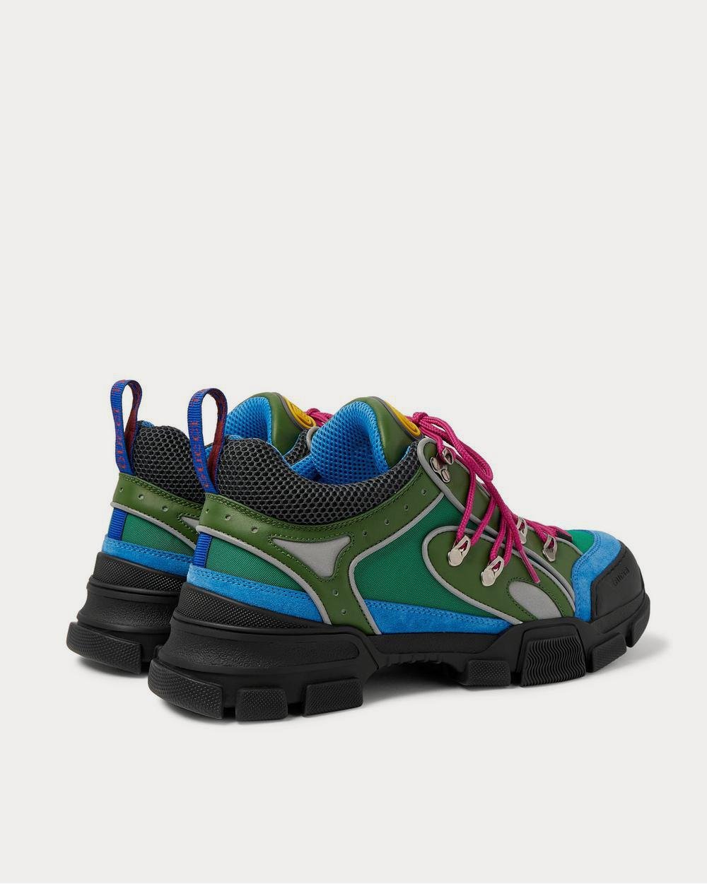 Baskets basses Gucci Flashtrek en cuir, daim et mesh réfléchissants – Image 4
