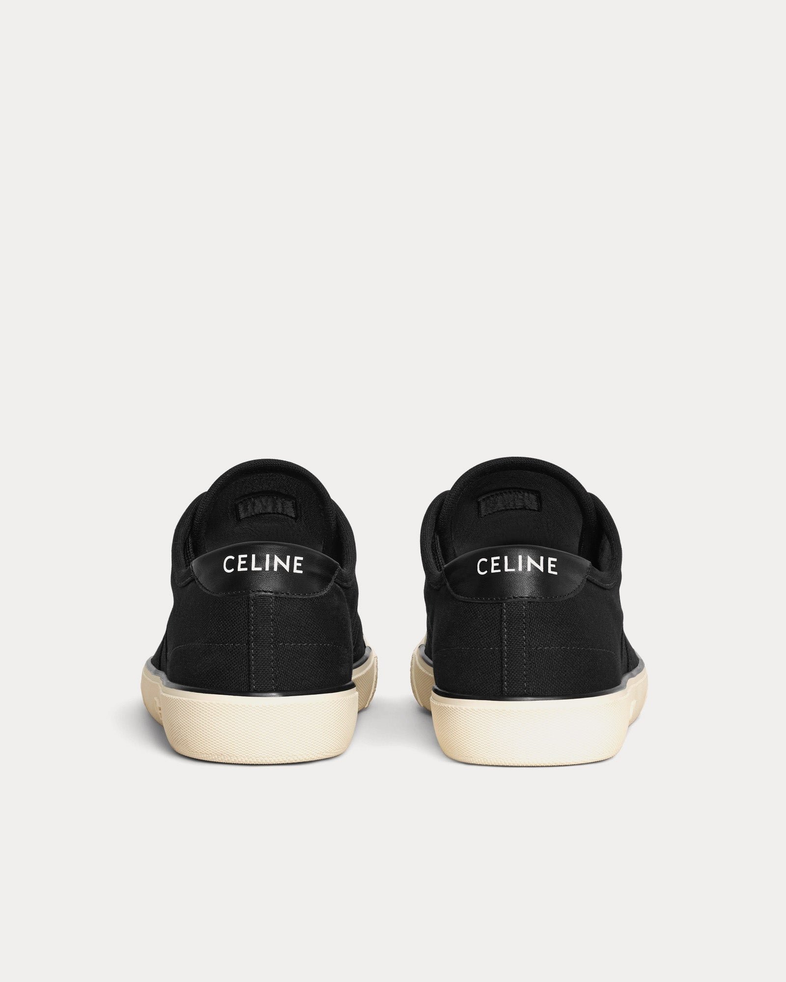 Baskets basses noires Celine AS-01 Alan en toile et cuir de veau – Image 3