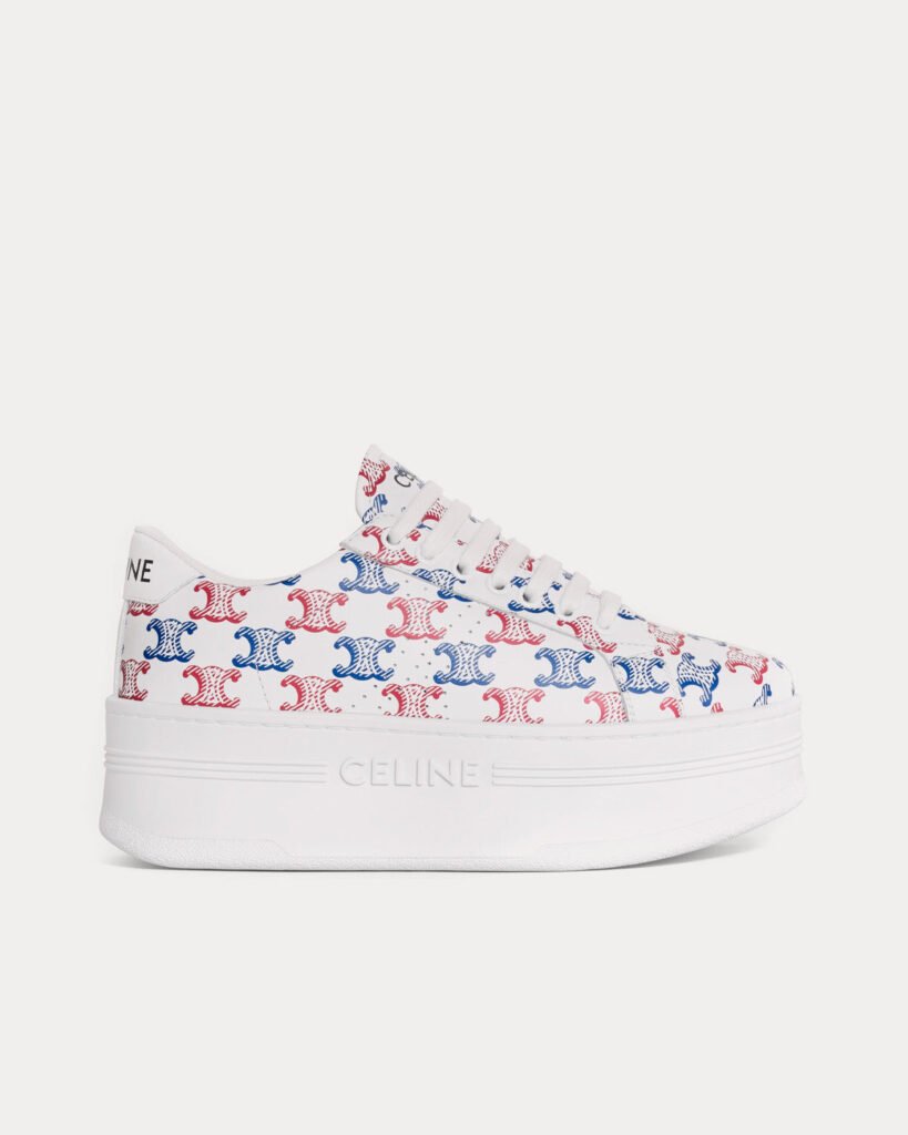 Baskets basses compensées Celine Block avec logo perforé Triomphe