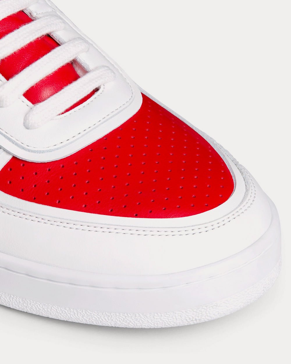 Baskets montantes Céline CT-01 « Z » en cuir de veau blanc optique/rouge – Image 4